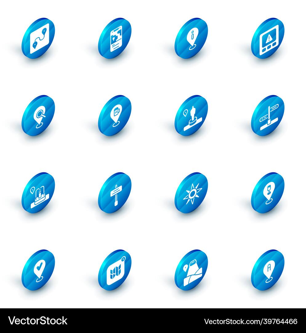 Set city map navigation location with information vector image