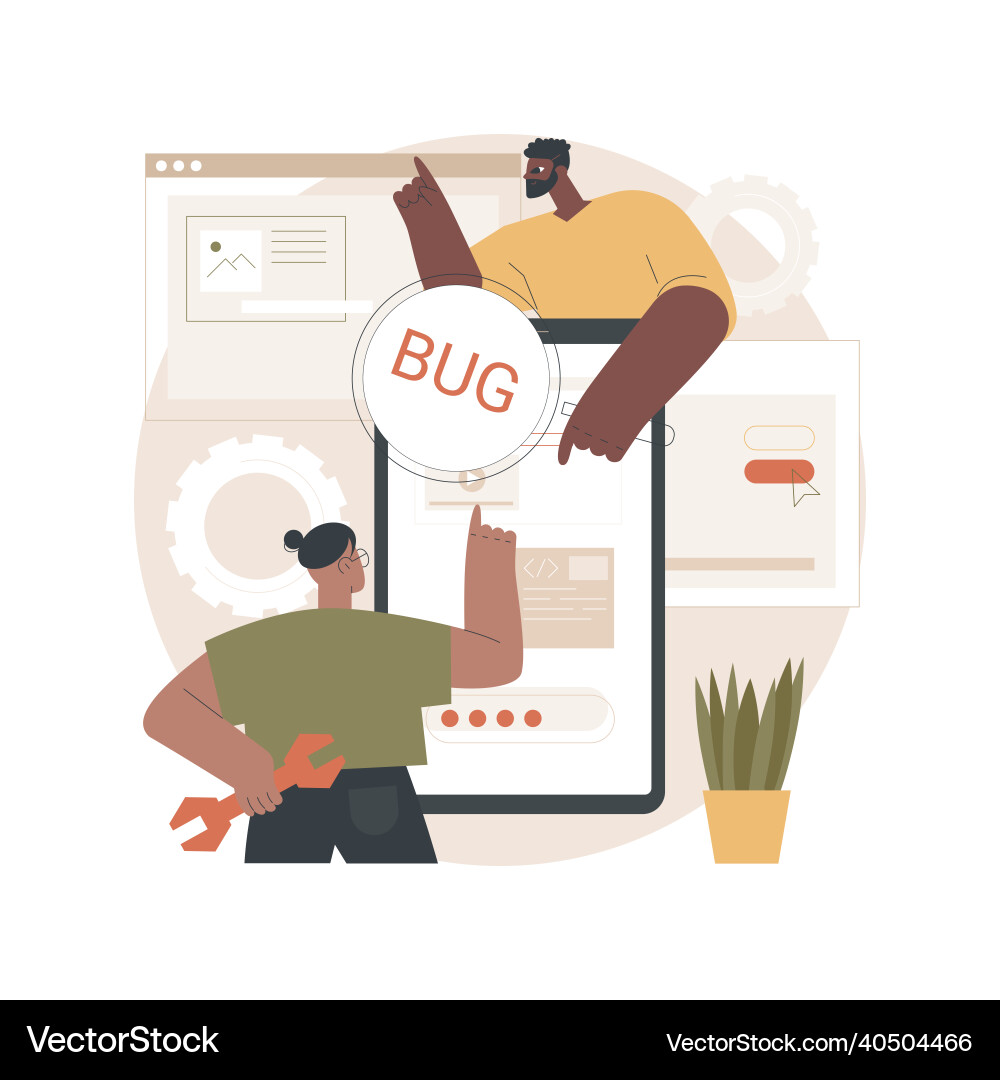 Software testing abstract concept vector image