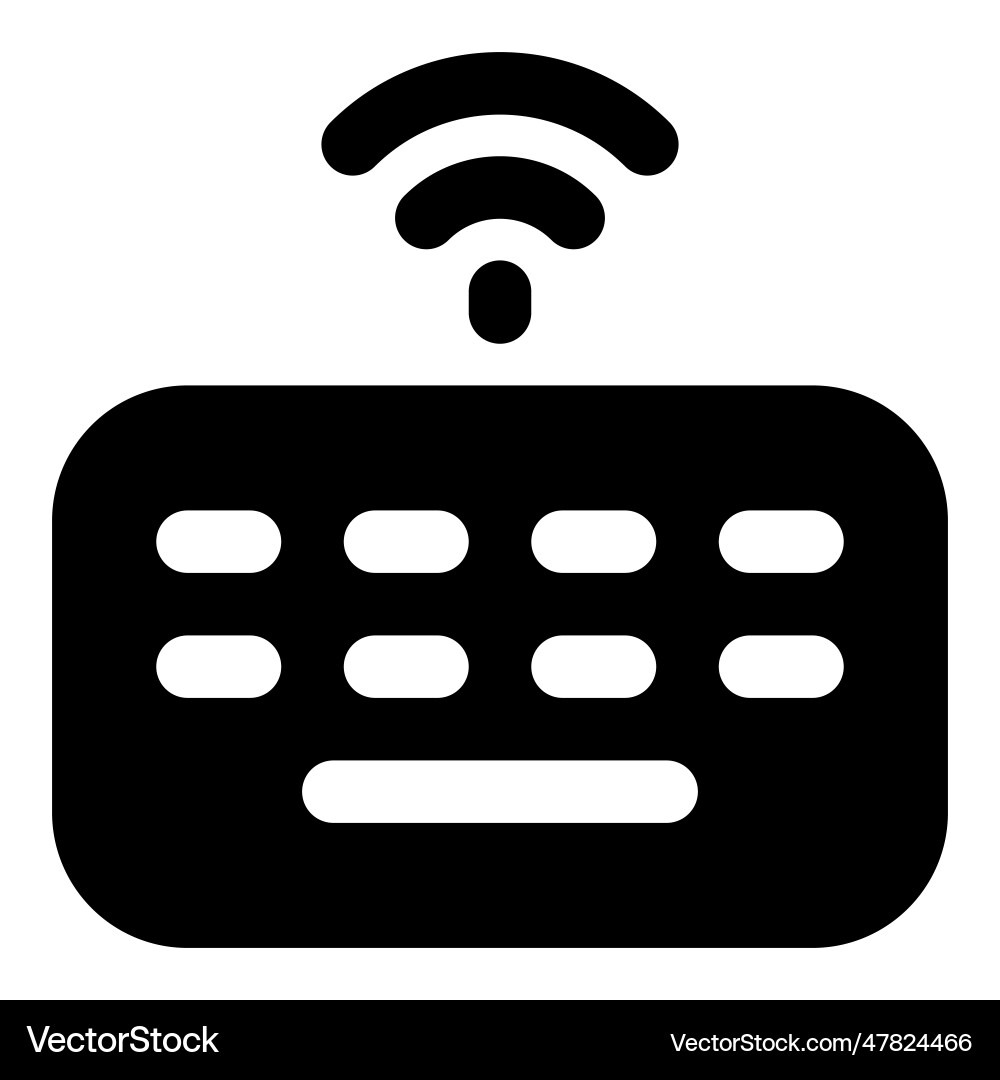 Wireless keyboard an input device vector image