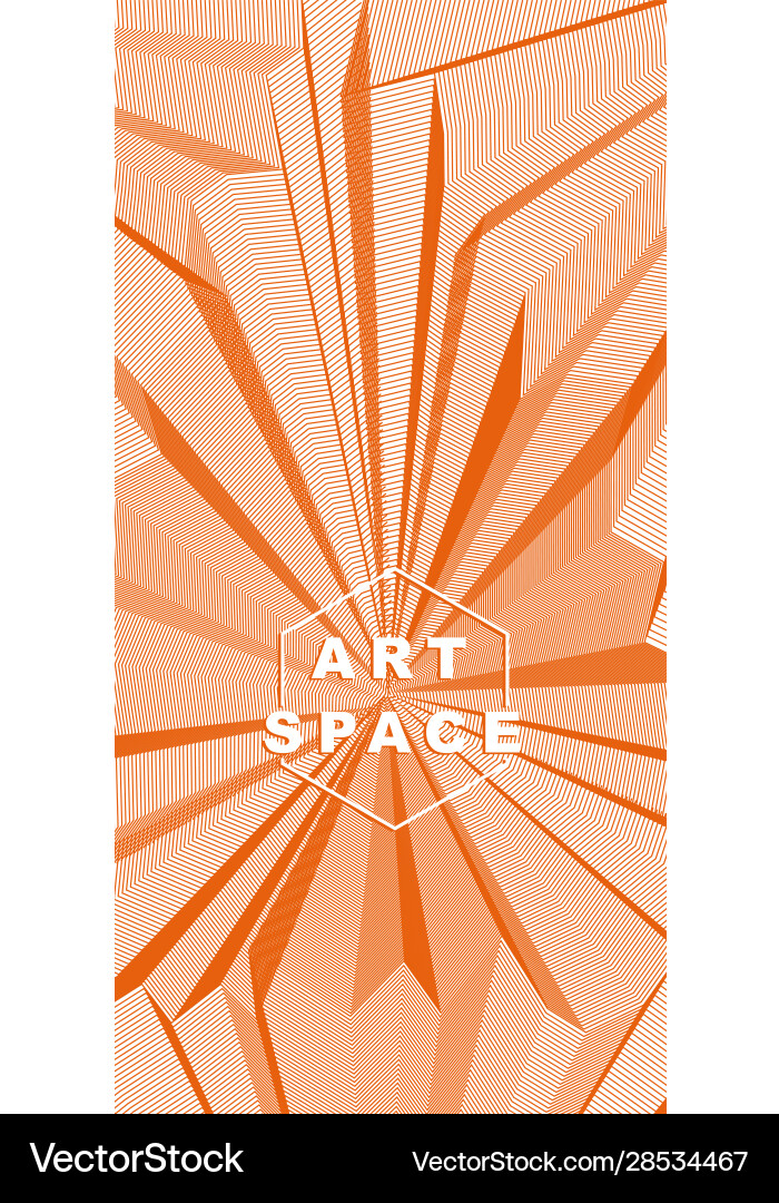 Abstract artistic background for design linear 3d Abstract artistic background for design linear 3d vector image