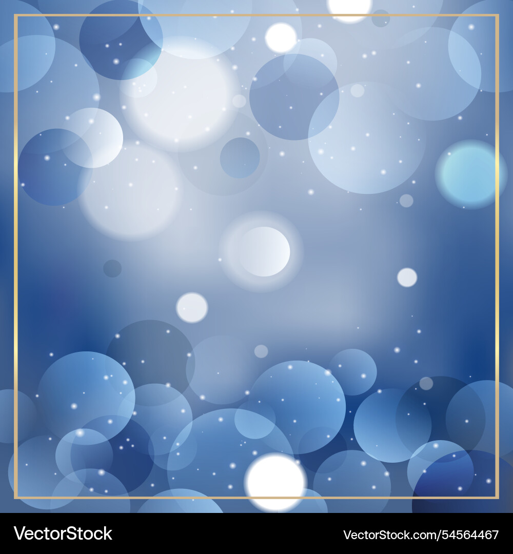 Abstract blue background with bokeh of starry Vector Image