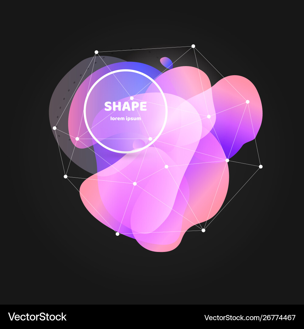 Abstract gradient wavy shape with white frame Abstract gradient wavy shape with white frame vector image