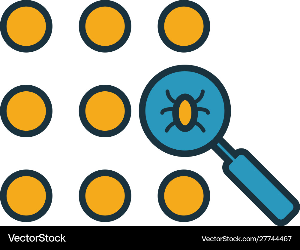 Anti-virus detecting icon simple element from vector image
