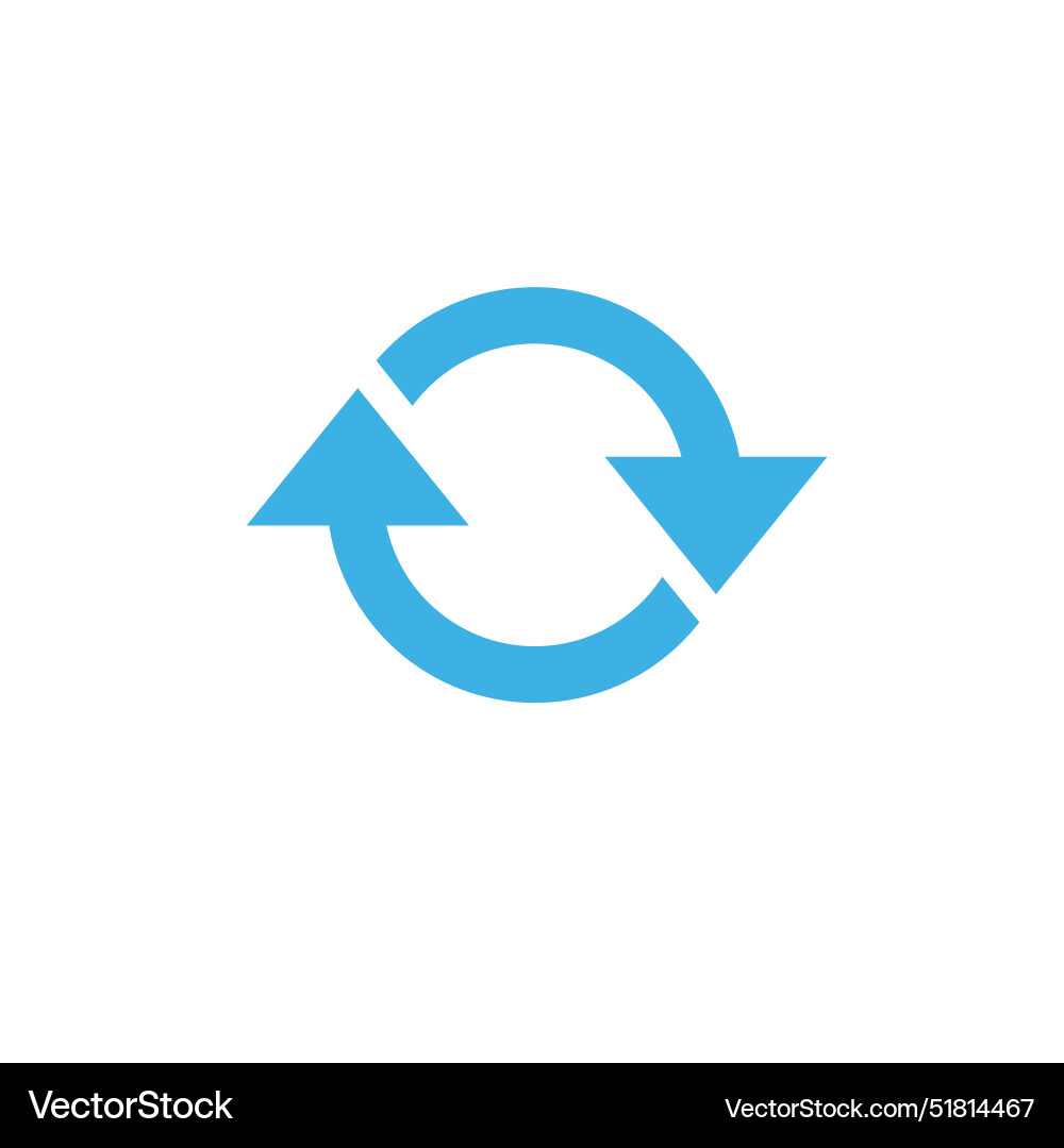 Arrow sign icon reload refresh loop Arrow sign icon reload refresh loop vector image