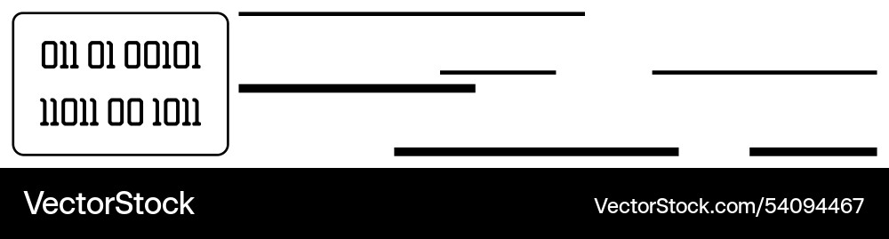 Binary code with horizontal bar lines representing Binary code with horizontal bar lines representing vector image