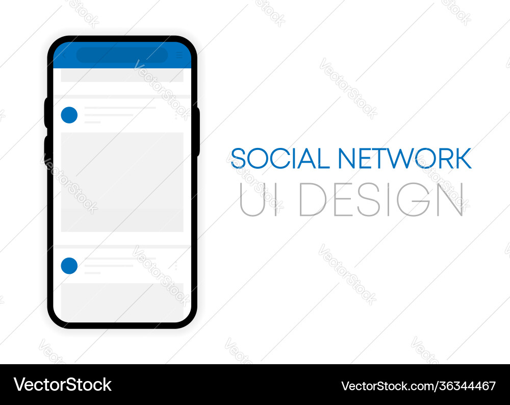 Carousel posts on social network interface Carousel posts on social network interface vector image
