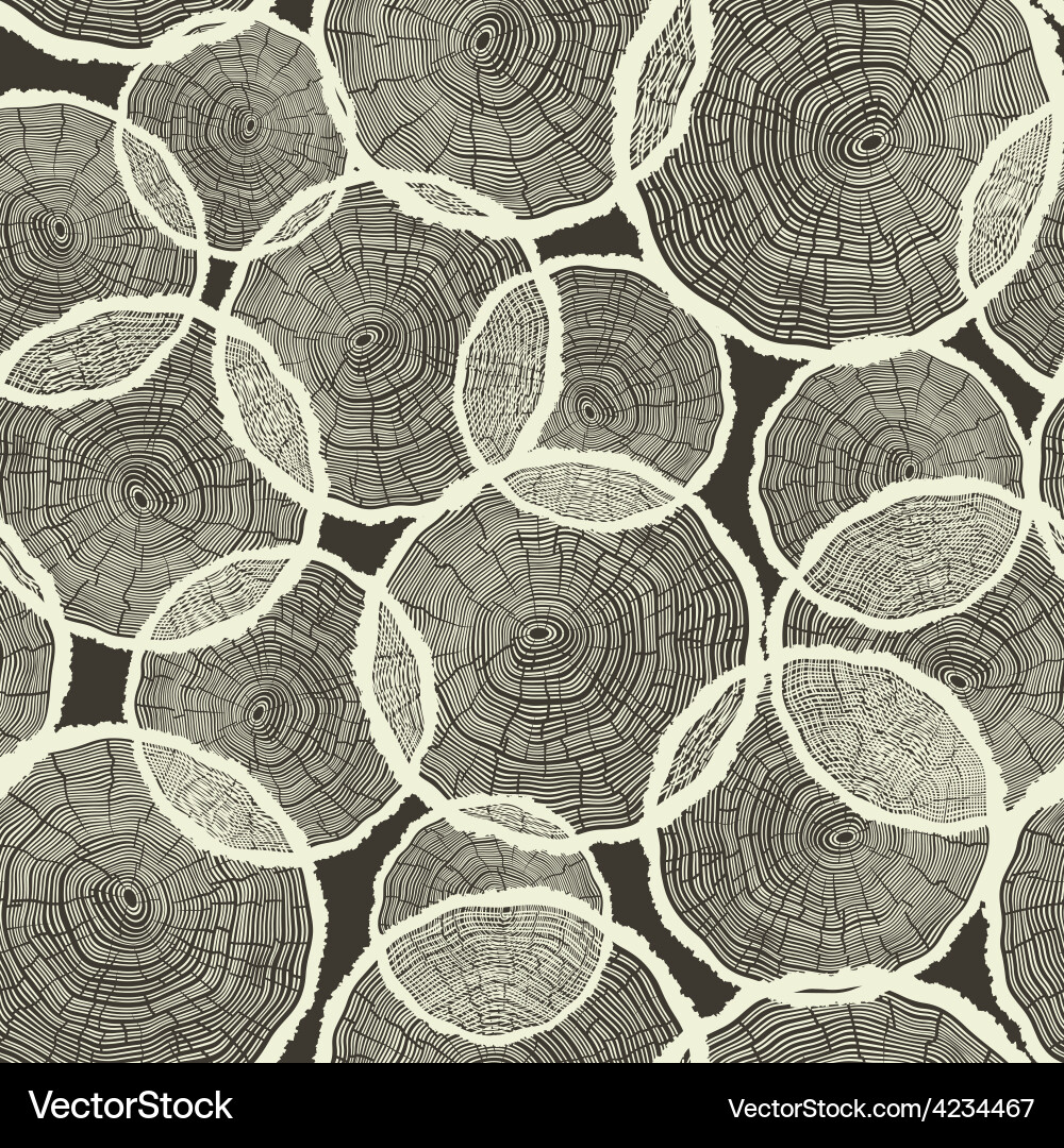 Concentric Tree Ring Pattern vector image
