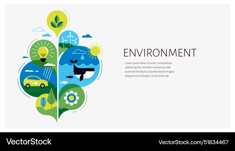 Environmental concept design happy earth day Environmental concept design happy earth day vector image