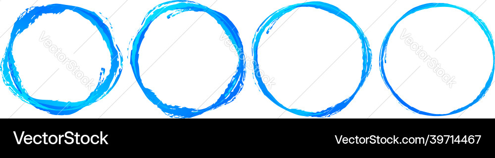 Grungy textured circle element shape circular vector image