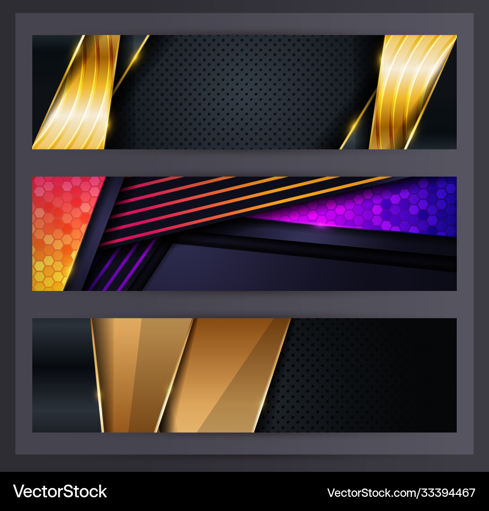 Horizontal banner set collection with various Horizontal banner set collection with various vector image