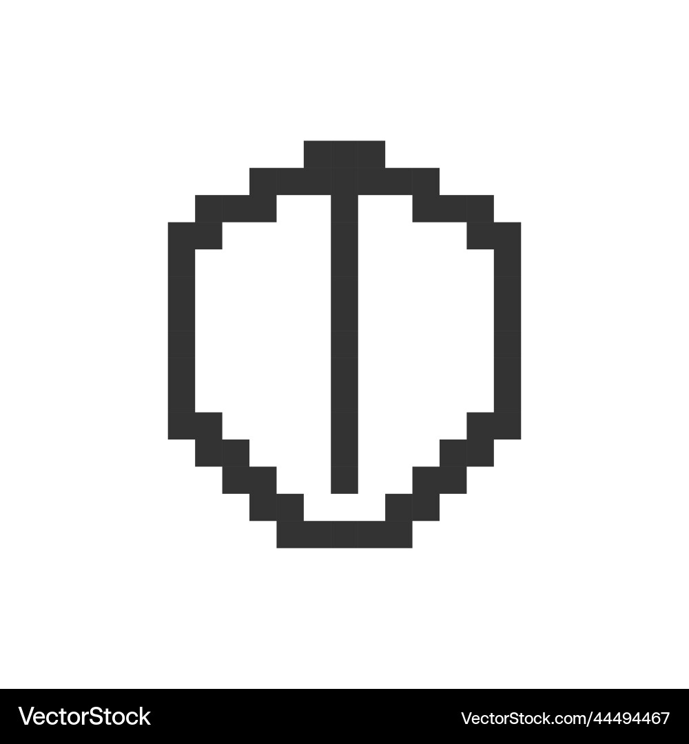 Knight shield pixelated ui icon Knight shield pixelated ui icon vector image