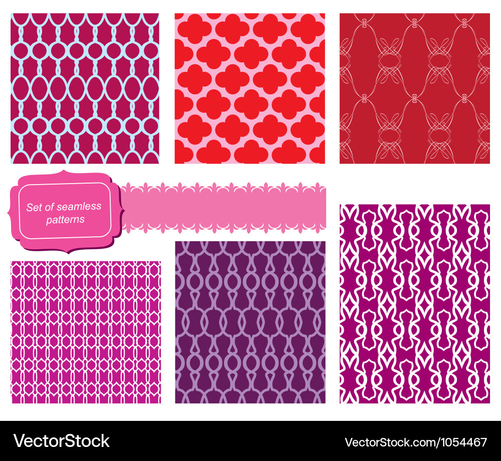 Lattice Fabric Patterns vector image