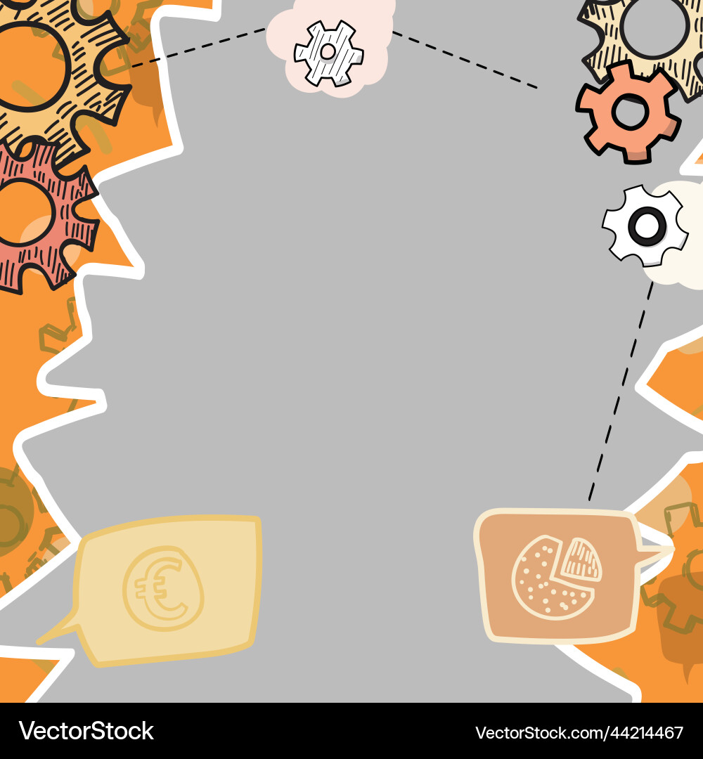 Mechanic gears connected to each other performing Mechanic gears connected to each other performing vector image