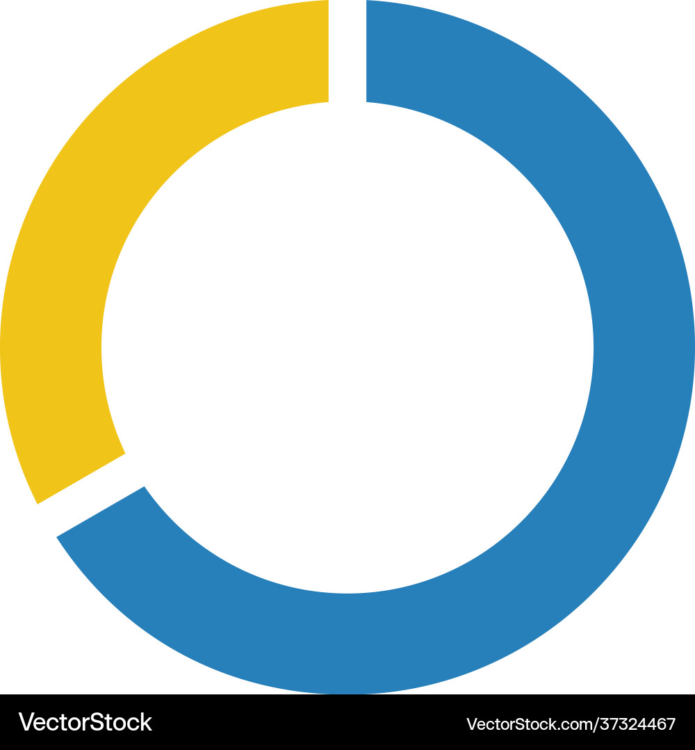 Pie chart icon graph diagram symbol for big data vector image