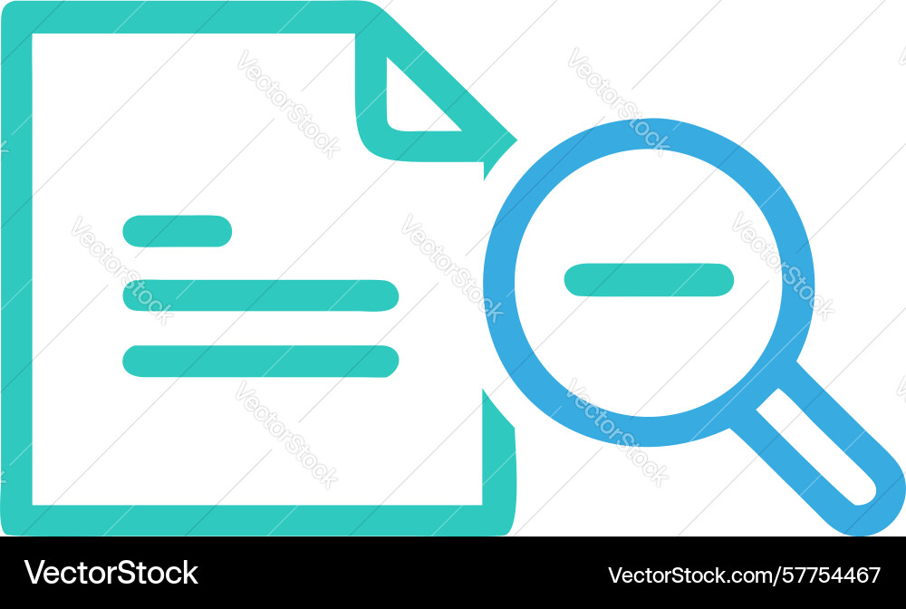 Remove document or zoom out view icon design vector image