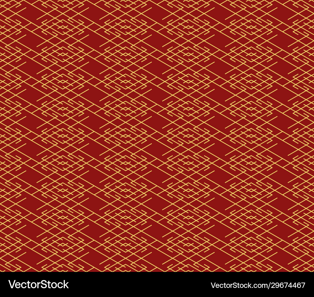 Seamless yellow line pattern on red background Seamless yellow line pattern on red background vector image