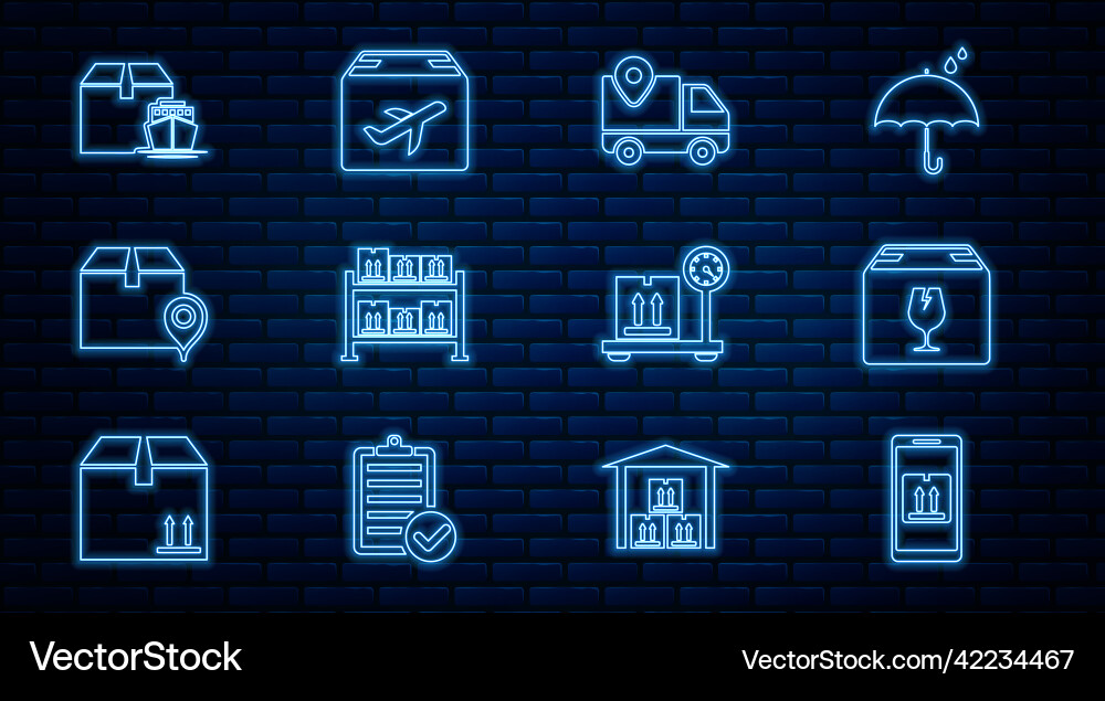 Set line mobile with app tracking delivery box Set line mobile with app tracking delivery box vector image