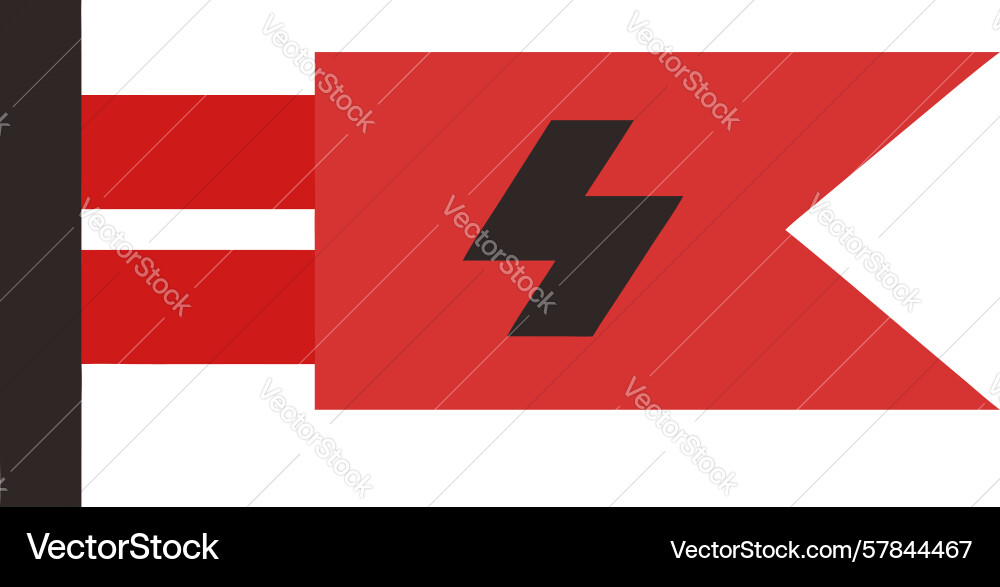 Solid red pennant flag design generative ai Vector Image