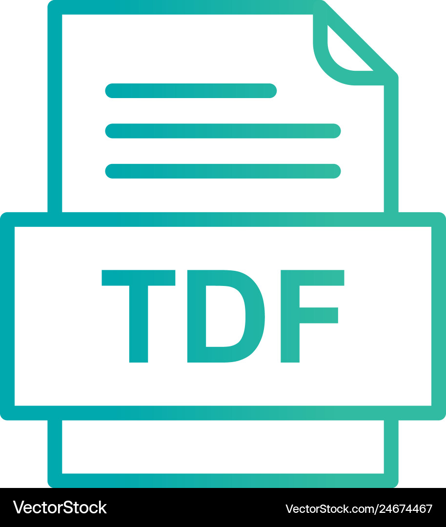 Tdf file document icon Vector Image