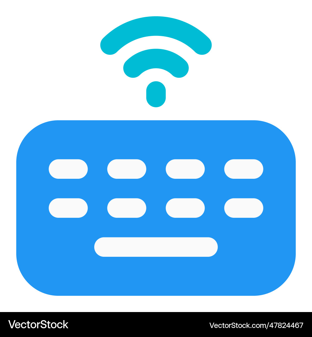 Wireless keyboard an input device Vector Image
