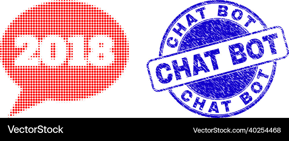 2018 message balloon in halftone dot style 2018 message balloon in halftone dot style vector image