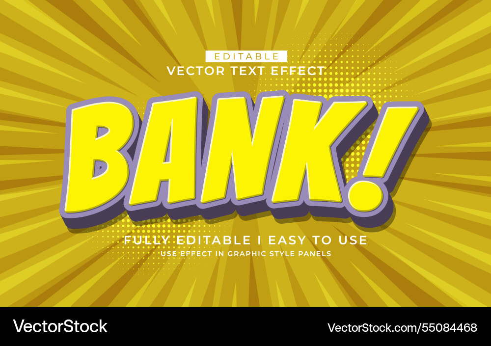 3d editable text effect typography style template 3d editable text effect typography style template vector image