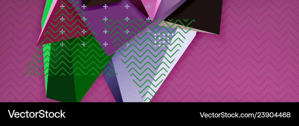 3d triangular minimal abstract background Vector Image