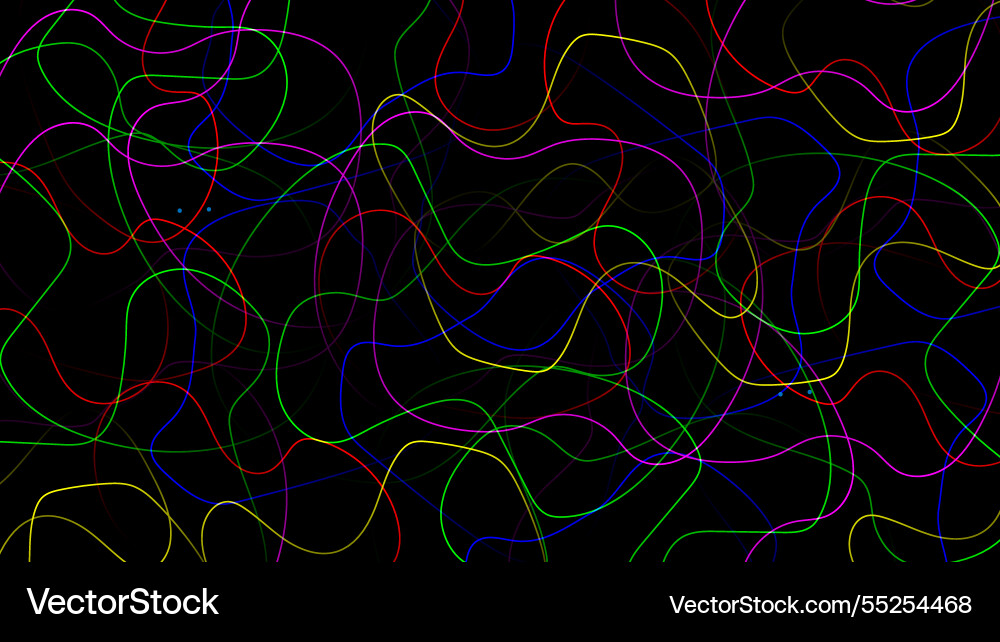 Abstract colorful lines gradient light on dark vector image