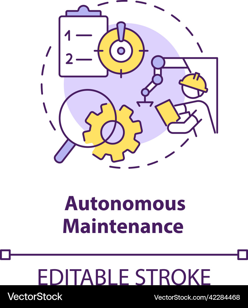 Autonomous maintenance concept icon – Royalty-Free Vector | VectorStock