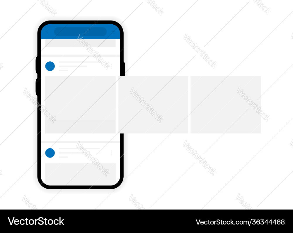 Carousel posts on social network interface Carousel posts on social network interface Vector Image