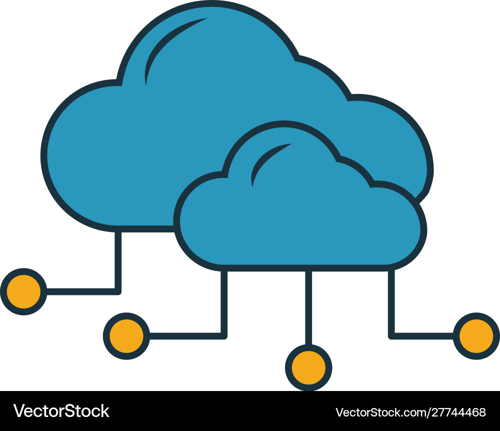 Cloud Computing-Symbol einfaches Element aus Web Cloud Computing-Symbol einfaches Element aus Web Vektorbild