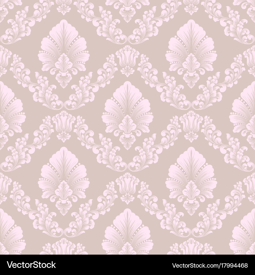 Damask seamless pattern background Vector Image
