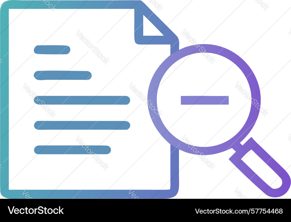 Decrease document size or retract view icon vector image