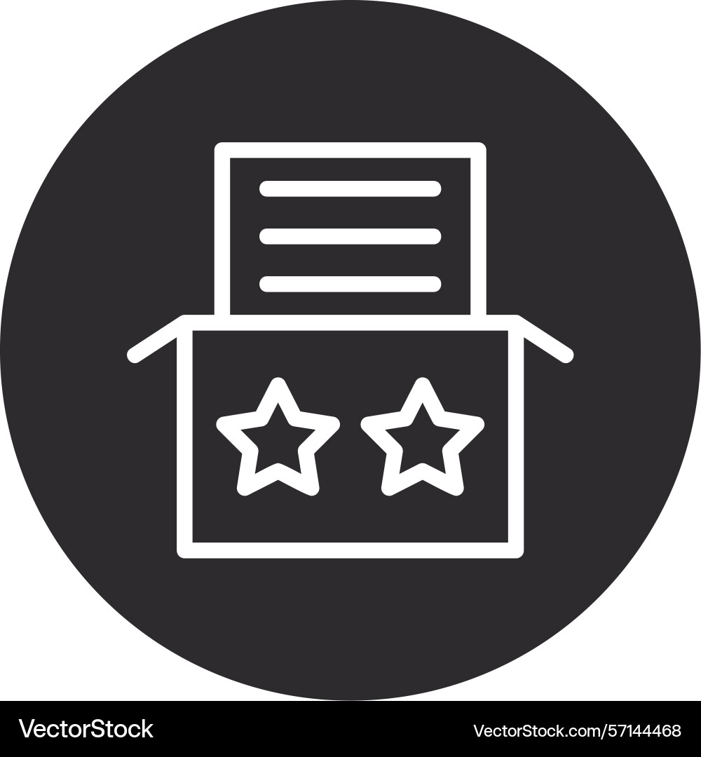 Feedbackbox inverted circle black Vector Image