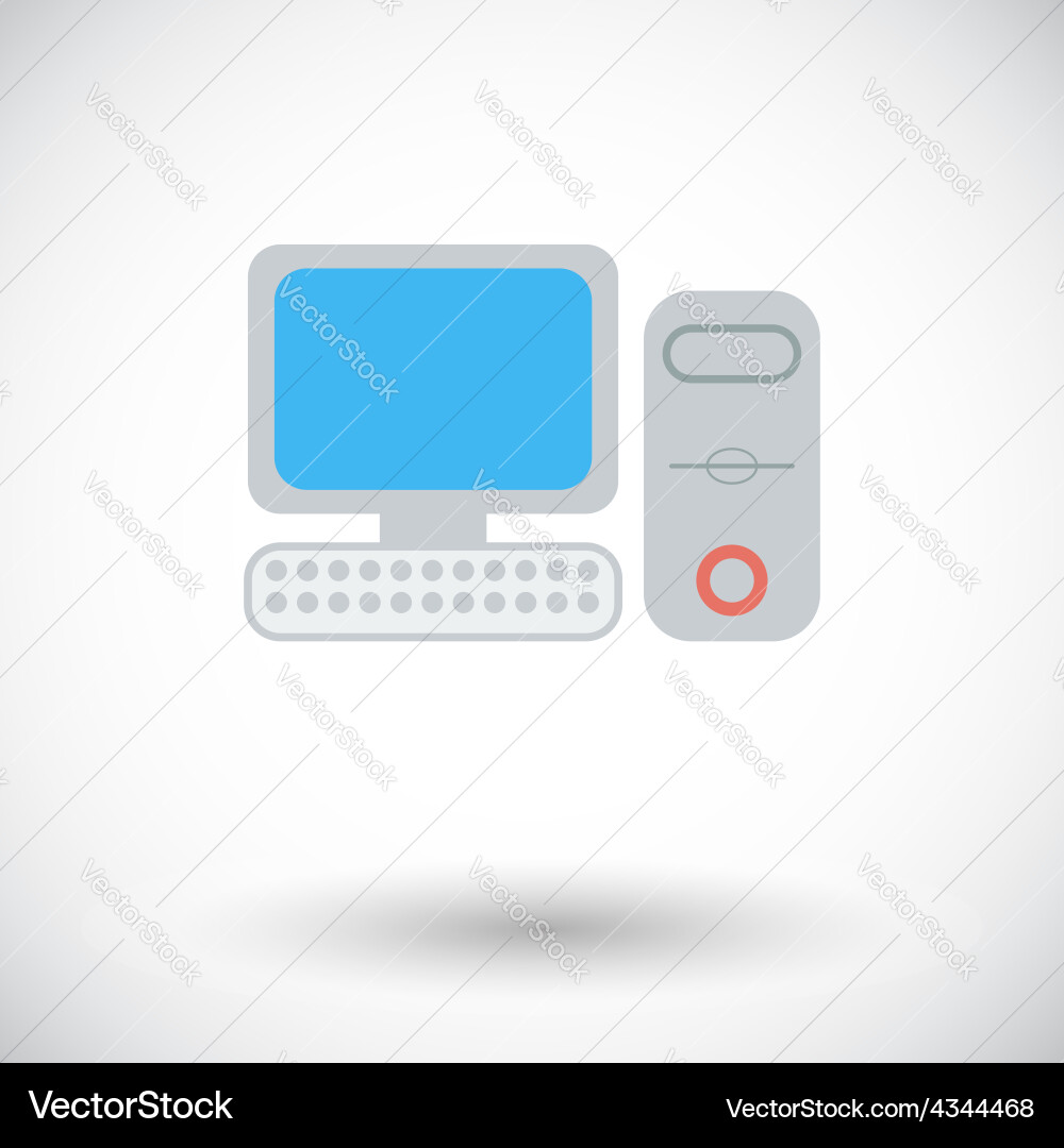 Flat Computer Icon vector image