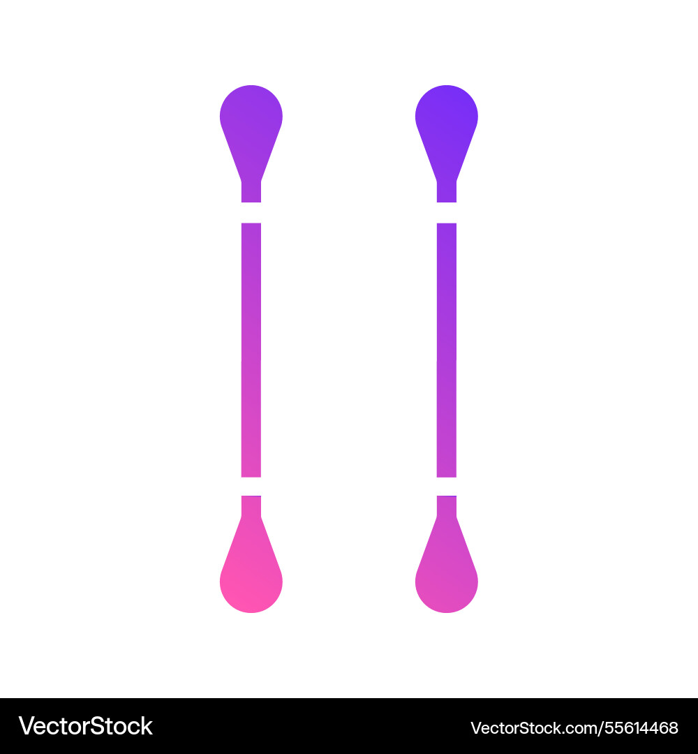 Gradient cotton swabs on white background design Vector Image