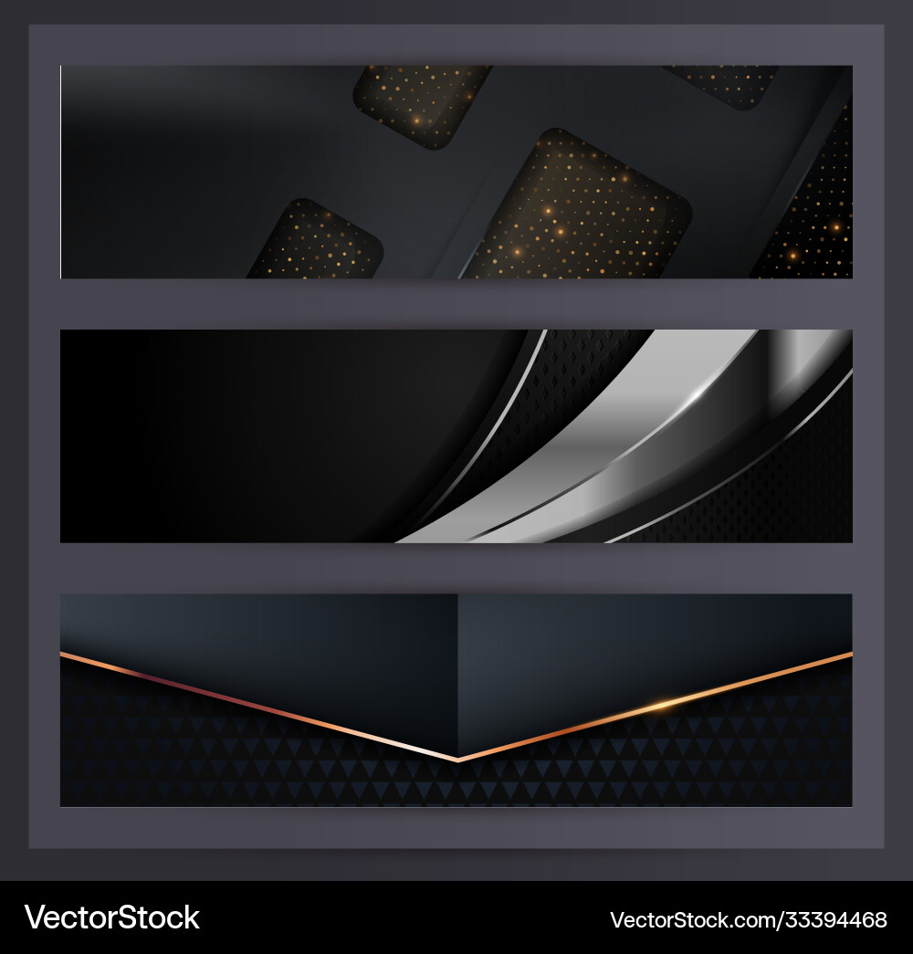 Horizontal banner set collection with various Vector Image