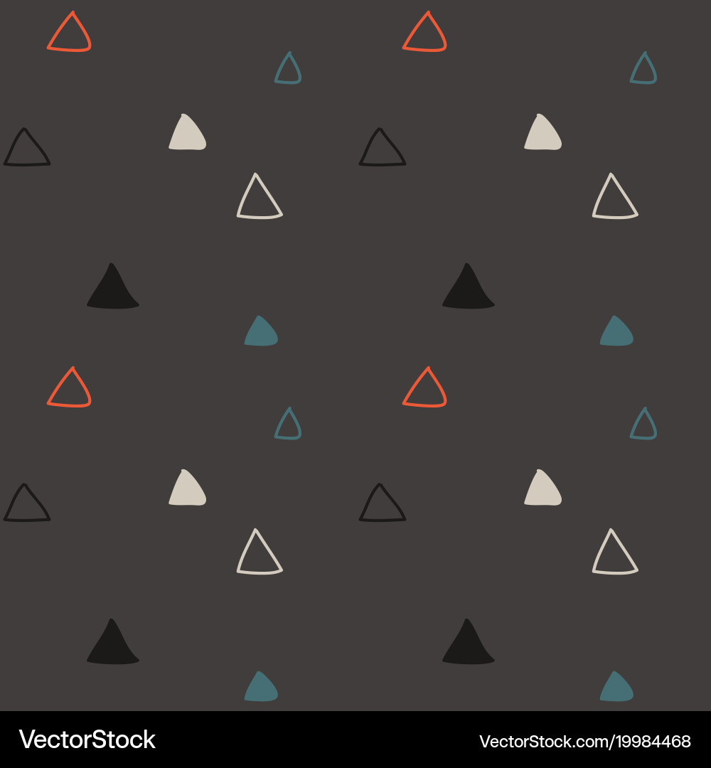 Kids triangular seamless pattern vector image