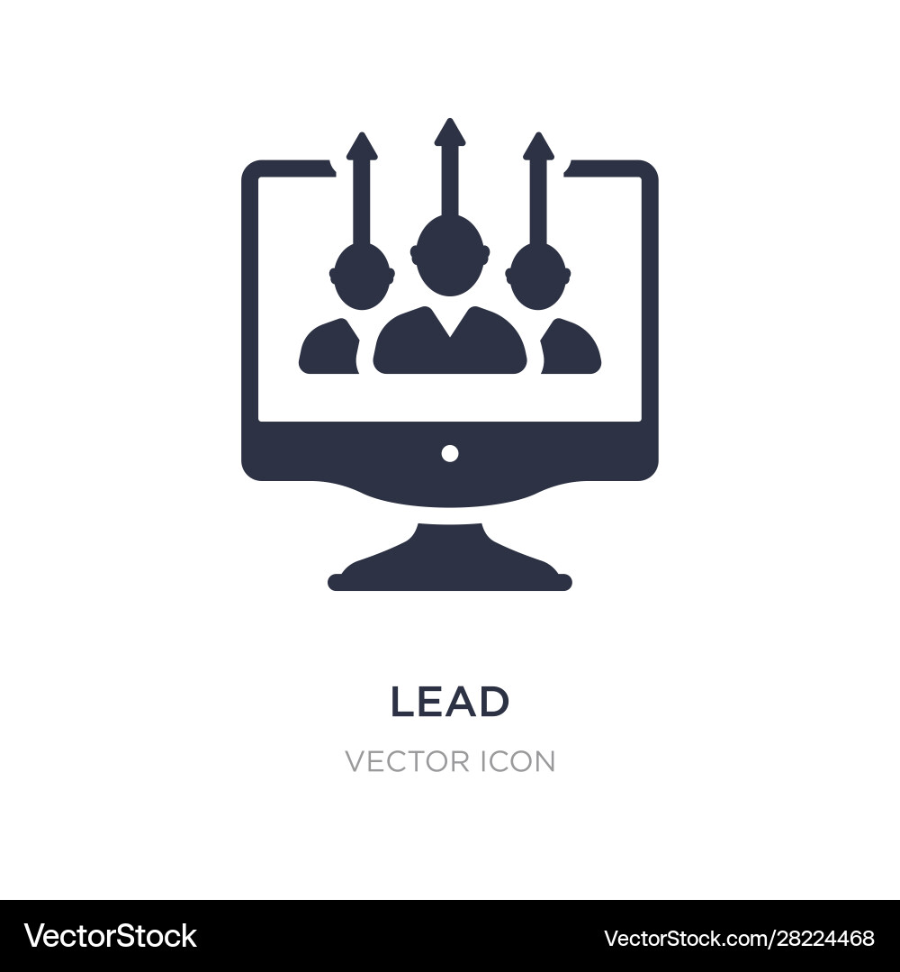 Lead icon on white background simple element from Lead icon on white background simple element from vector image