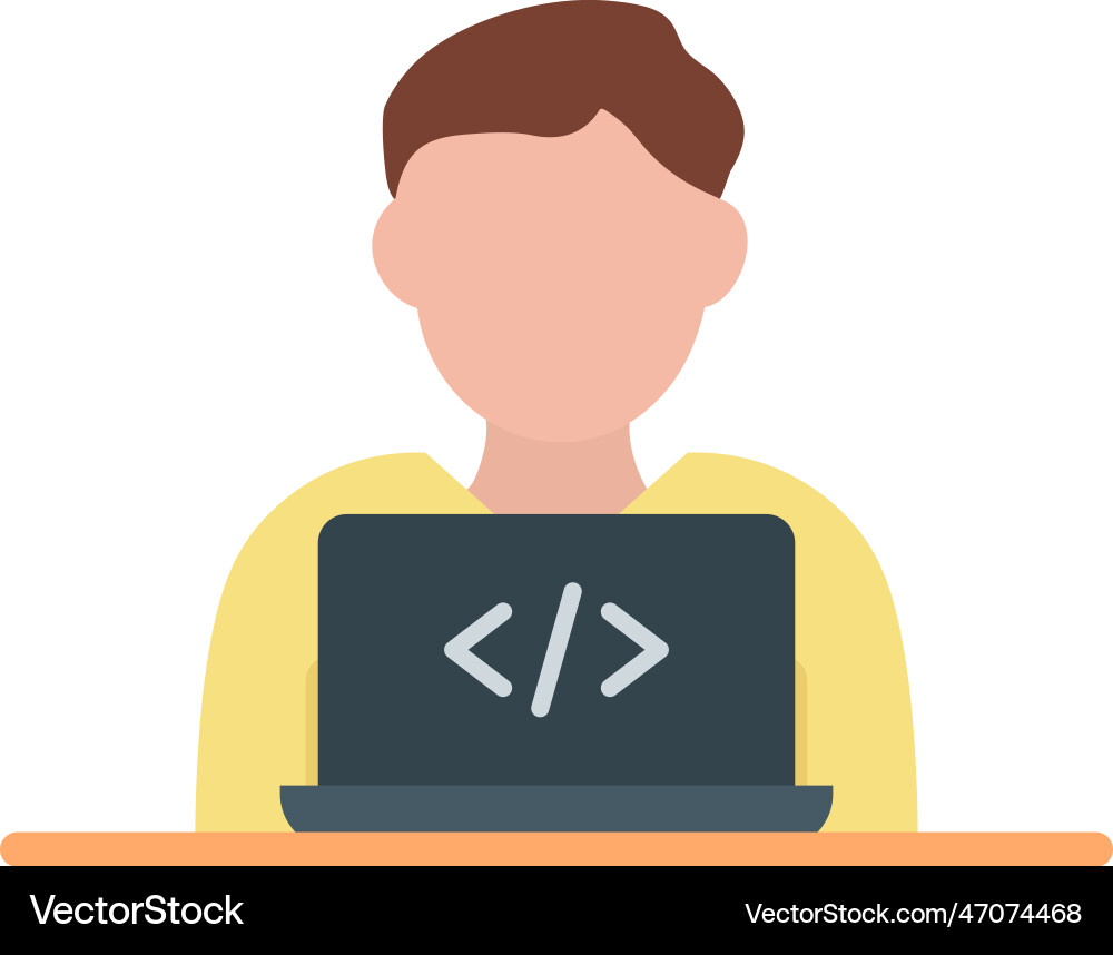 Programmer icon image suitable for mobile vector image