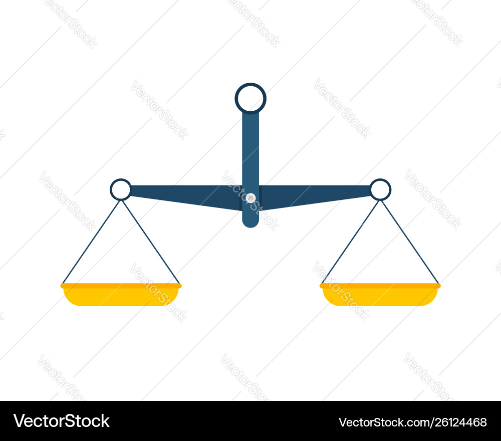 Scales icon libra isolated on white background Vector Image