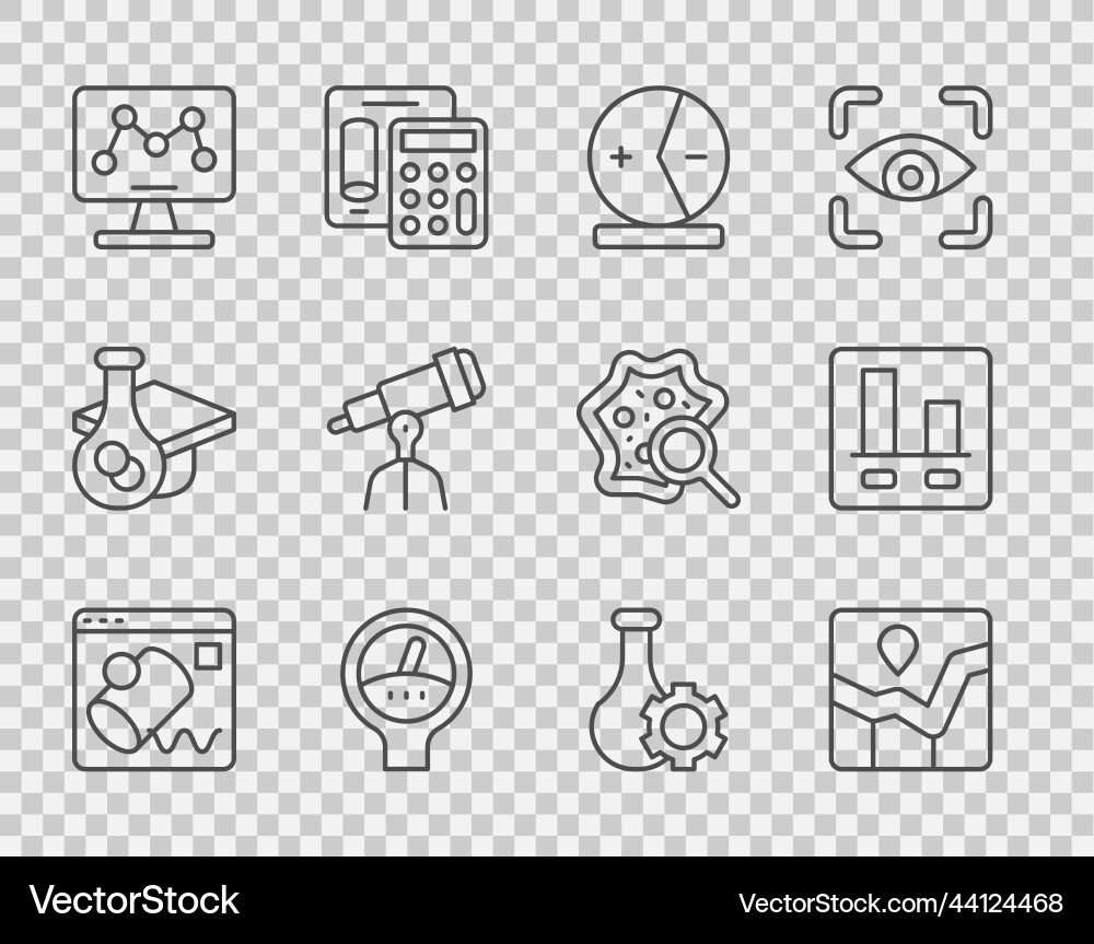 Set line data visualisation graph chart Set line data visualisation graph chart vector image