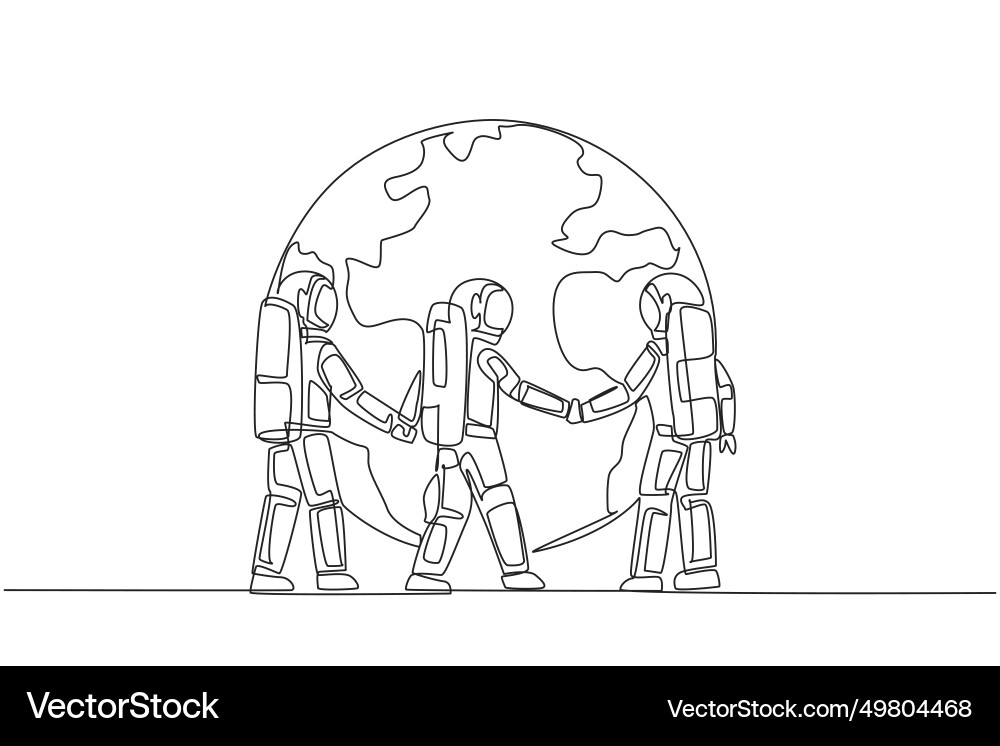 Single continuous line drawing group Single continuous line drawing group vector image