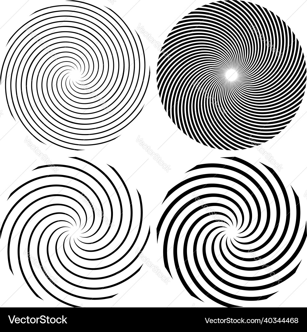 Spiral swirl twirl element cochlear vortex Spiral swirl twirl element cochlear vortex Vector Image