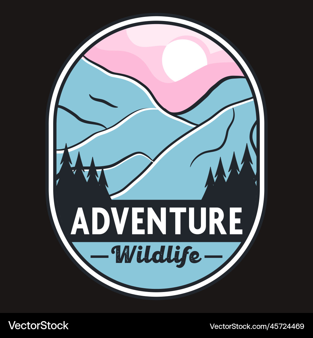 Abenteuer Vintage Badge Aufkleber und T-Shirt Design Abenteuer Vintage Badge Aufkleber und T-Shirt Design vektorbild