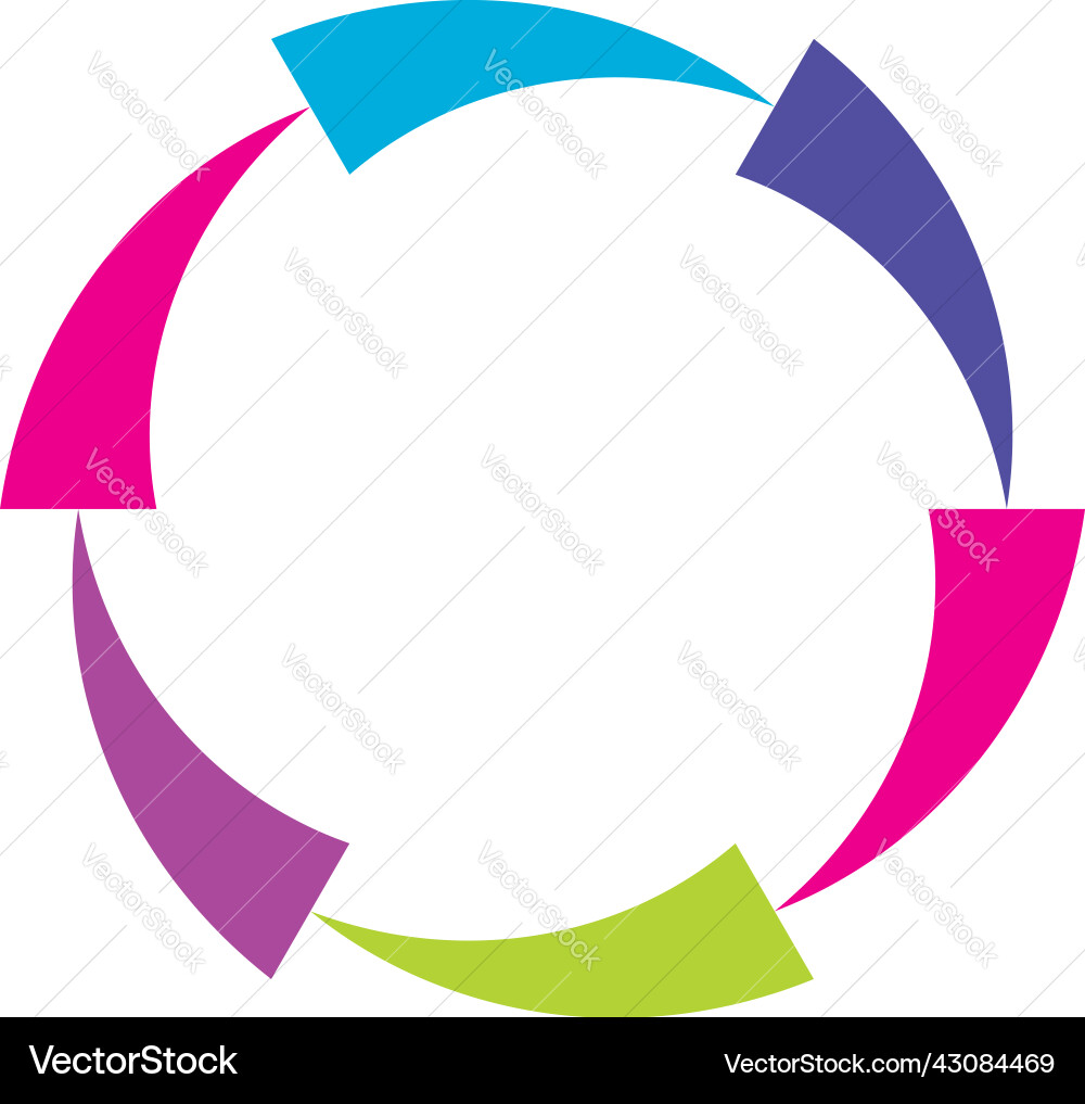Abstract circle ring geometric shape element Vector Image