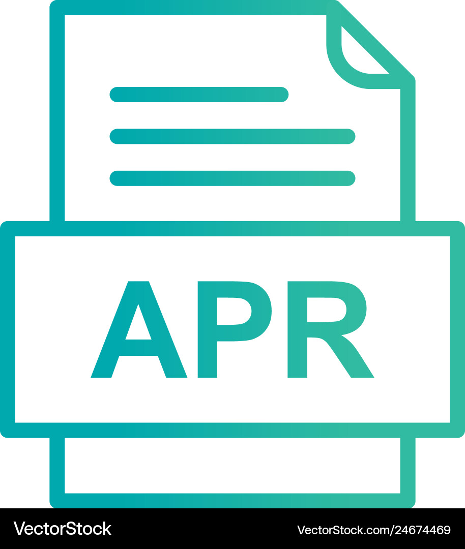 Apr file document icon Vector Image