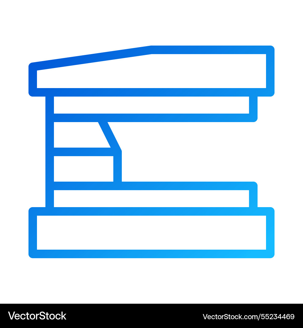 Blue gradient outline of a simple object graphic Blue gradient outline of a simple object graphic Vector Image