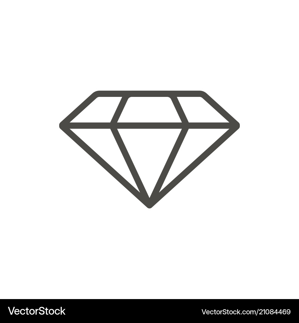 Diamant-Symbol Linie brillant Symbol Diamant-Symbol Linie brillant Symbol vektorbild