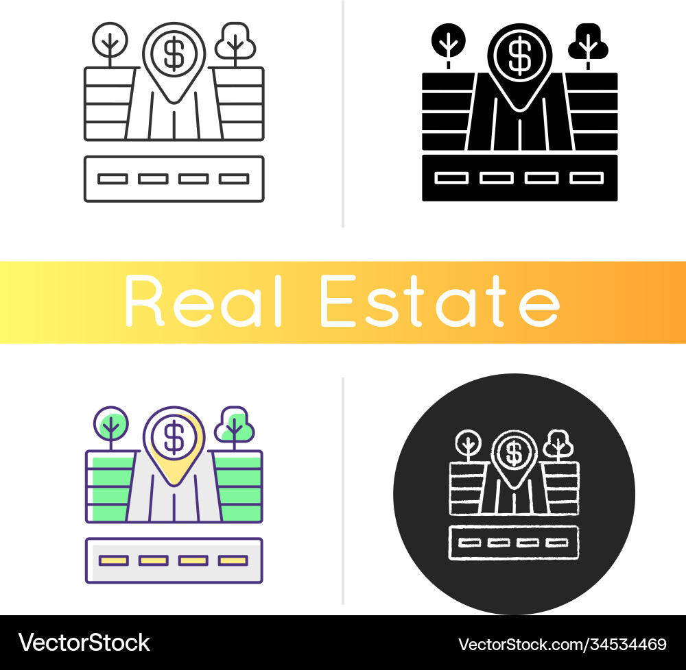 Empty Land Plot Icon Vector Image